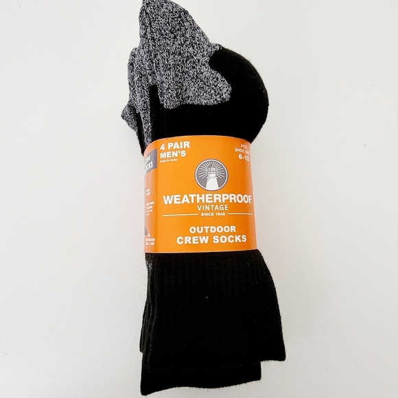 Weatherproof Men's 4 Pack Terry Crew Socks - Picture 3 of 3